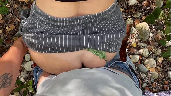 busty amateur sucks and fucks by the river