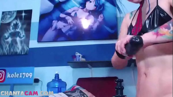 anal fuck machine for bluehaired camgirl
