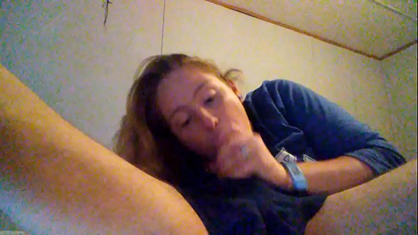 letting her suck my dick from the pc