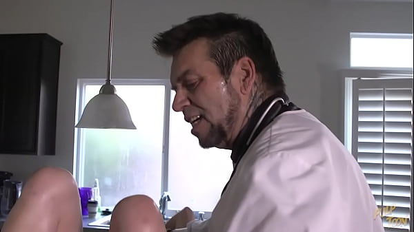 naughty doctor plays with his female patient
