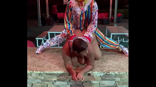 d babe sucks cock and gets fucked by a zombie clown